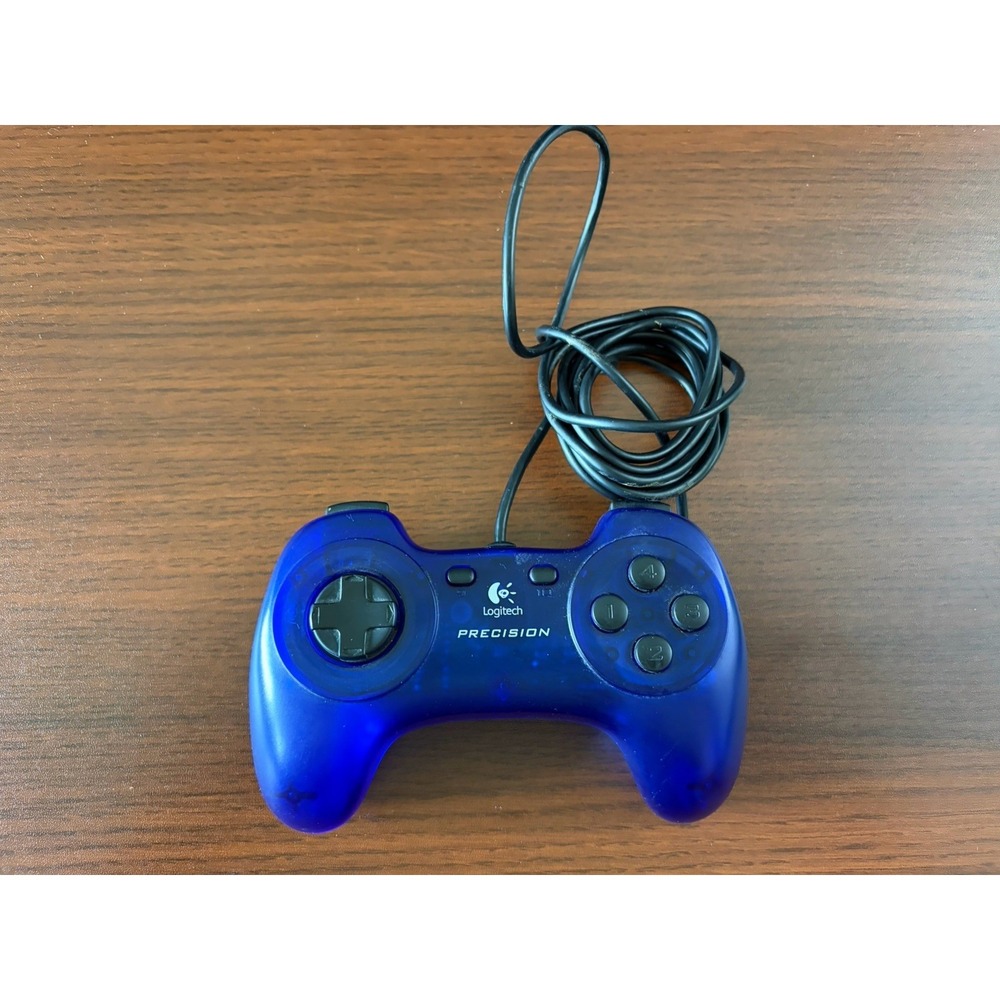 Logitech Precision (Model G-UG15) Blue Wired USB Video Game Controller